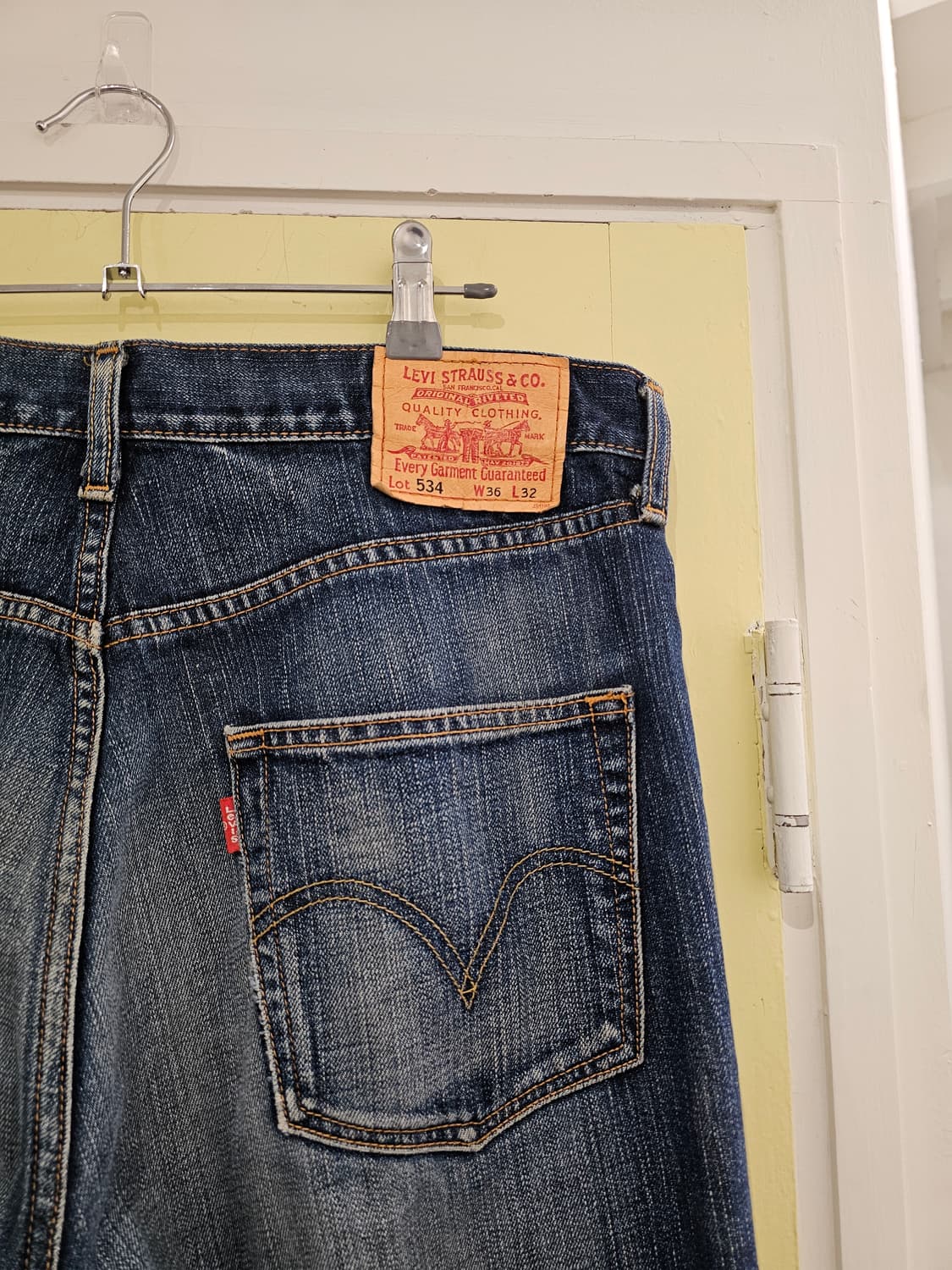 Levis 534 빈티지 워싱 일자핏 찢청 상품이미지9
