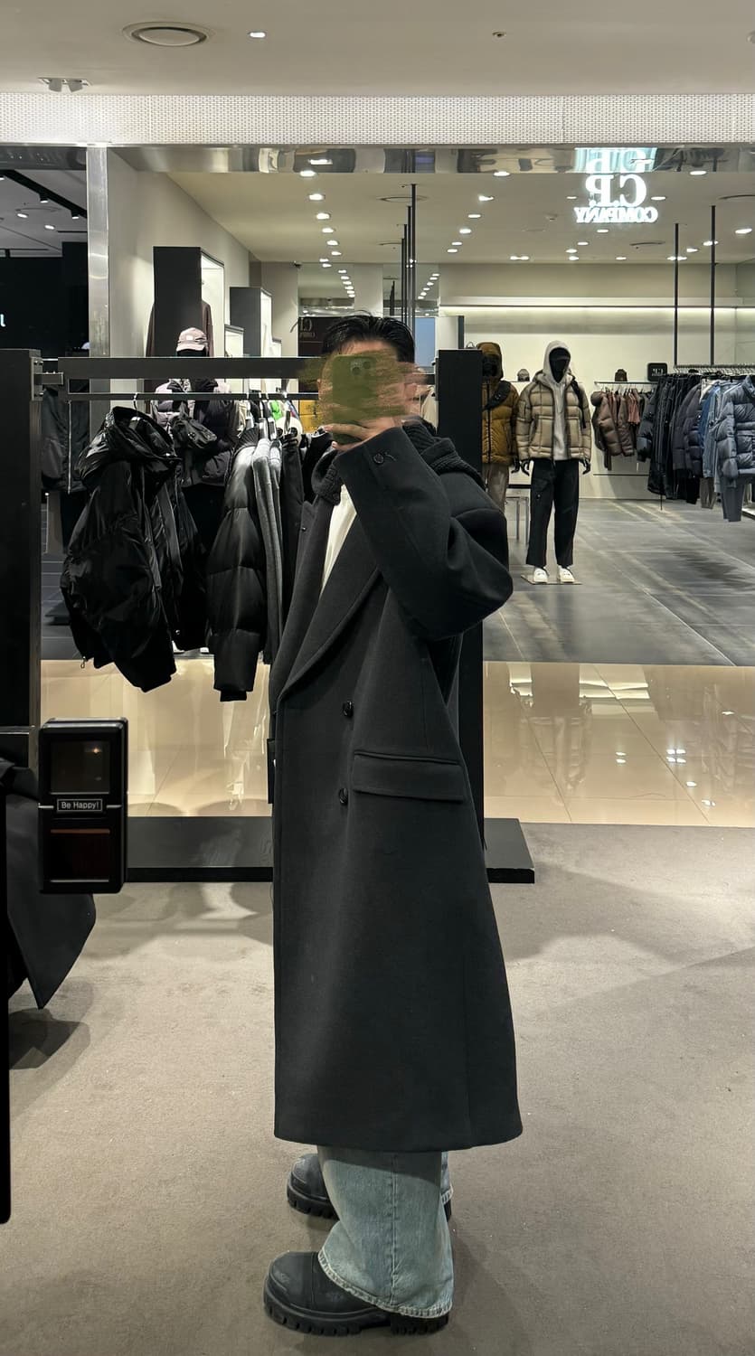 송지오옴므 24FW 옴므 니트후드 피크드 코쿤 코트 상품이미지1