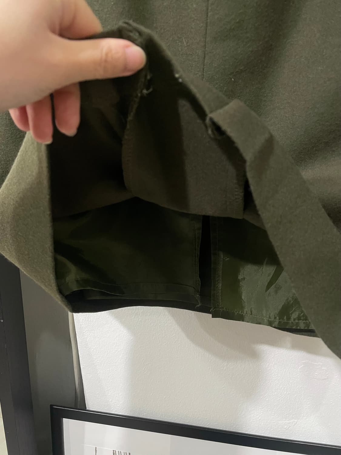 카키 미디 스커트 상품이미지9