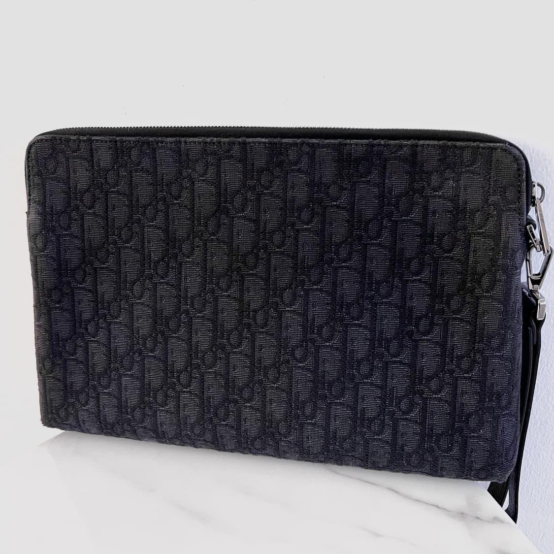 [S급/정품] 디올 오블리크 트라이앵글 클러치 백 블랙 상품이미지3