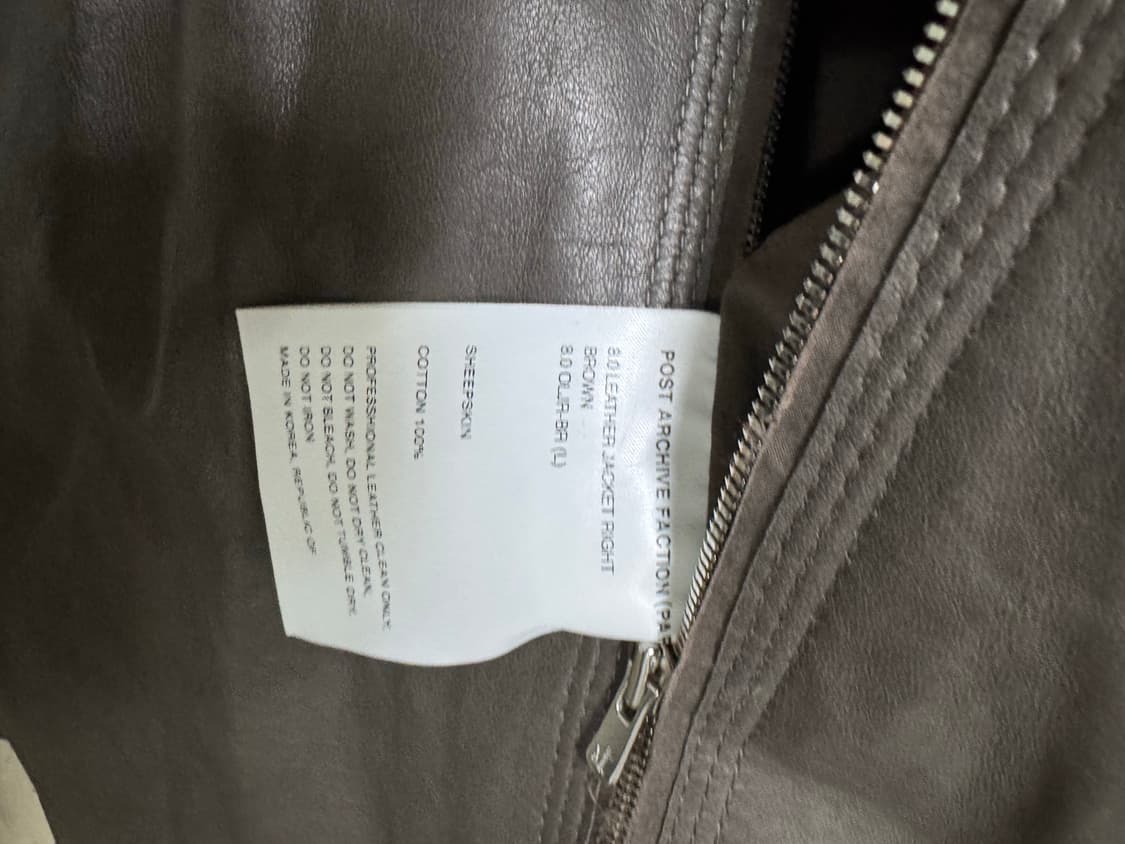 PAF 8.0레더 자켓 라이트 브라운 L 상품이미지4