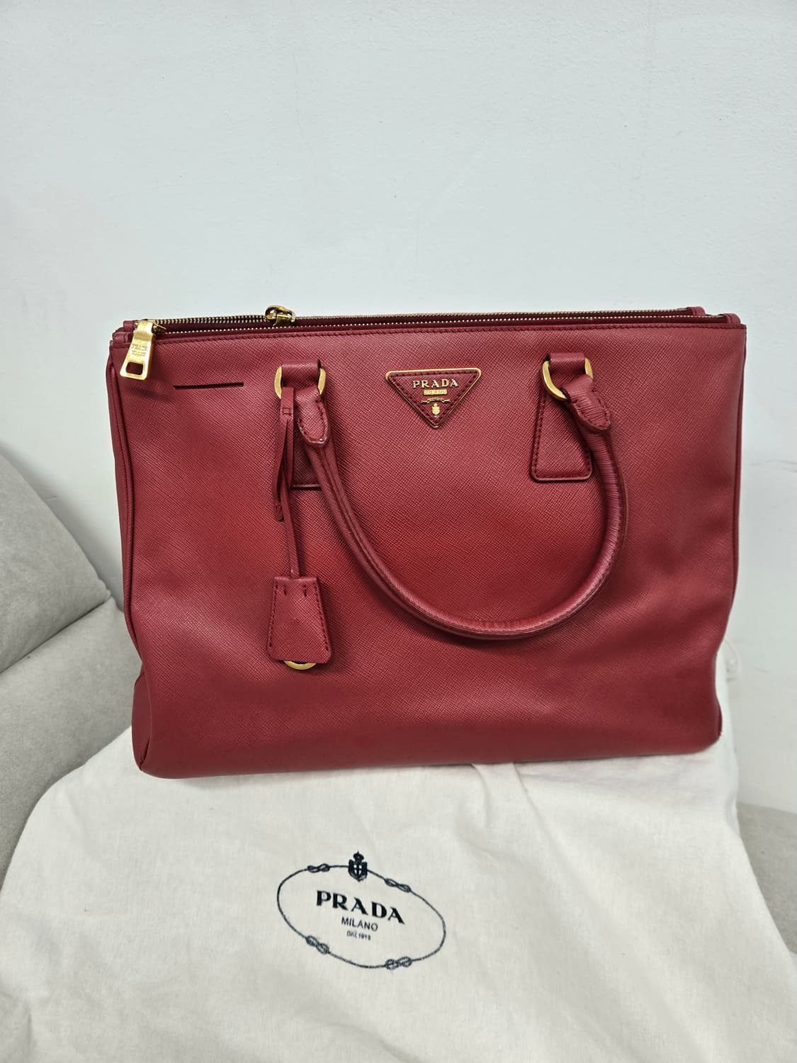 [보증서 정품]프라다 사피아노 토트백 상품이미지7