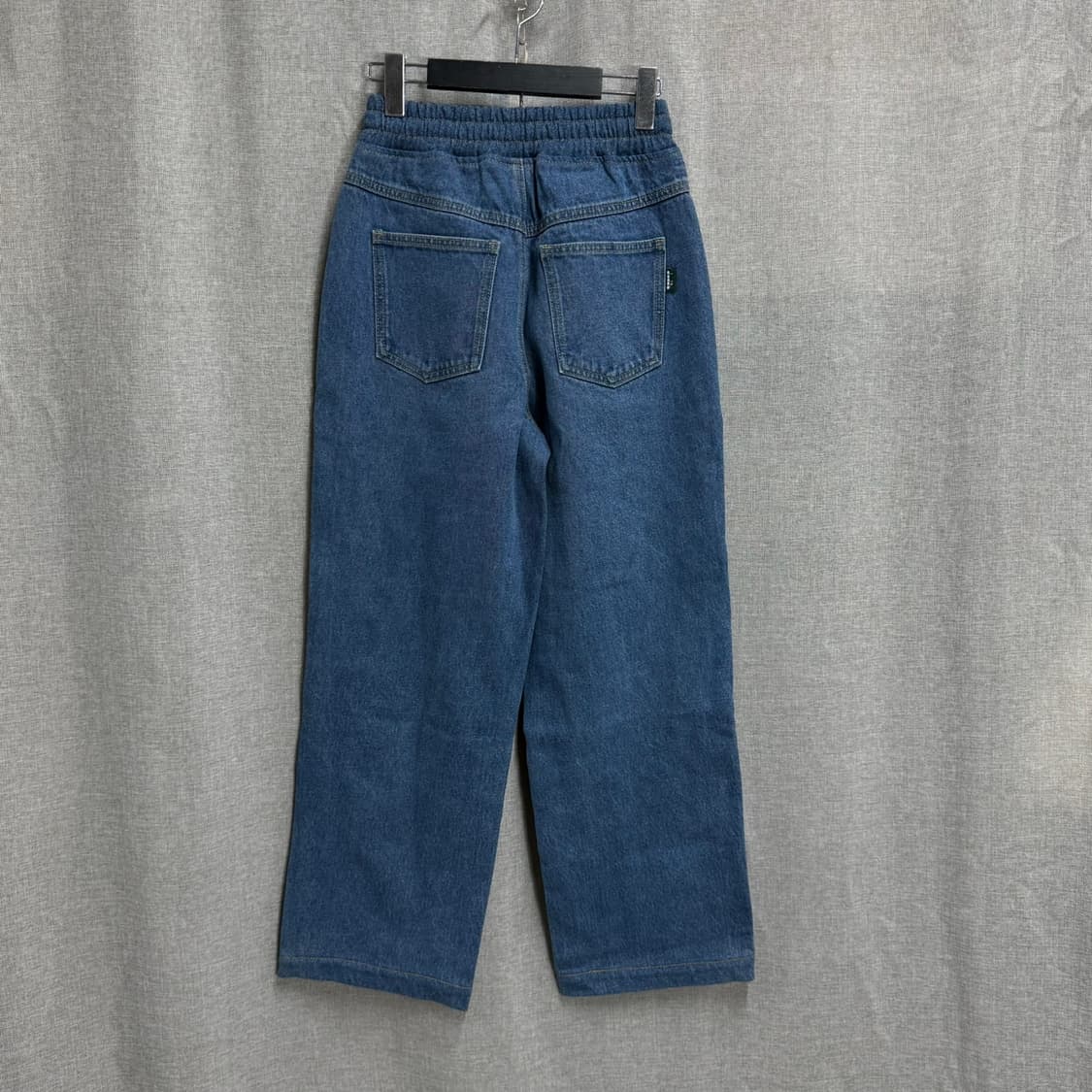 [XS/새상품] 디아도라 그린 데님 레이어드 와이드 밴딩팬츠 바지 상품이미지5