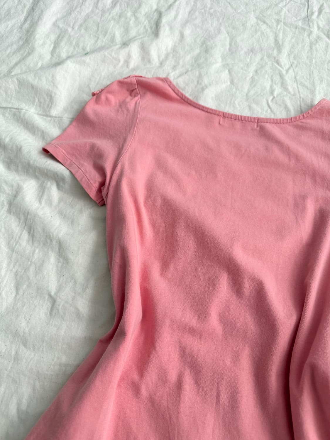 히메갸루 러블리 딱붙 레이스리본 반팔탑 상품이미지5