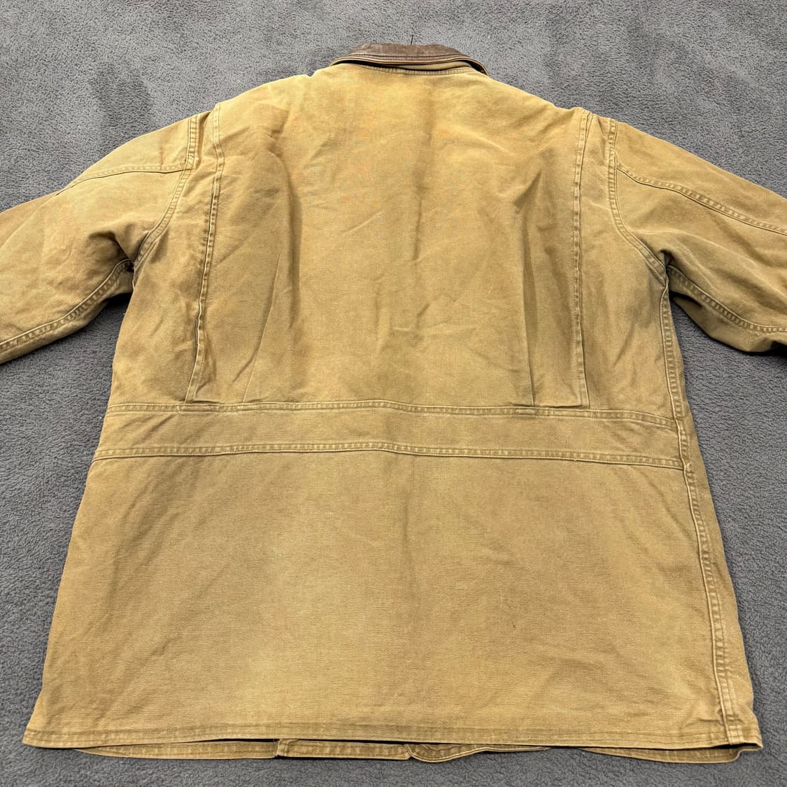 [정품/L] 90'S WOOLRICH USA 가죽카라 헌팅 자켓 c1 상품이미지4