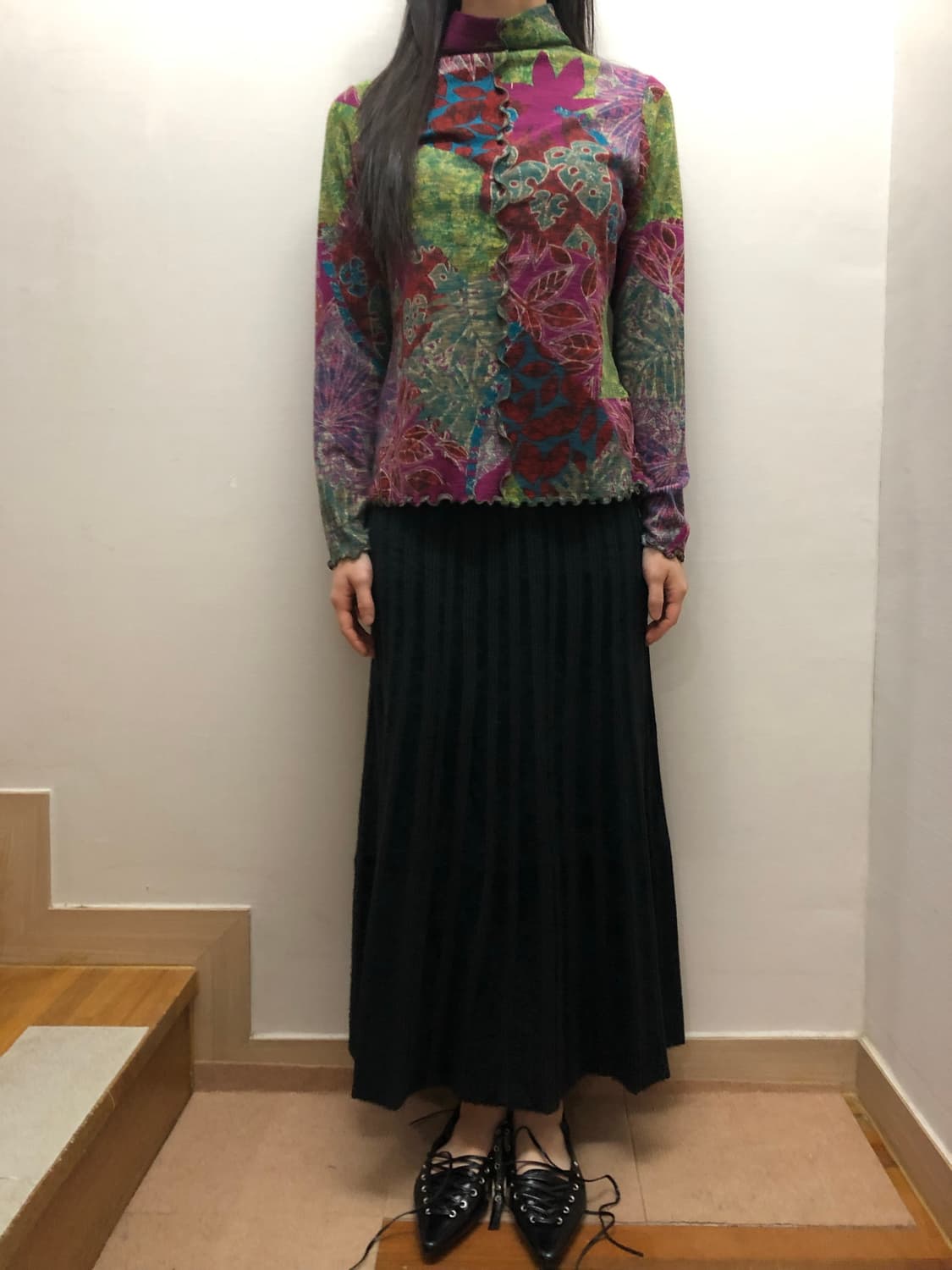 빈티지 믹스 컬러 오리엔탈 탑 상품이미지4