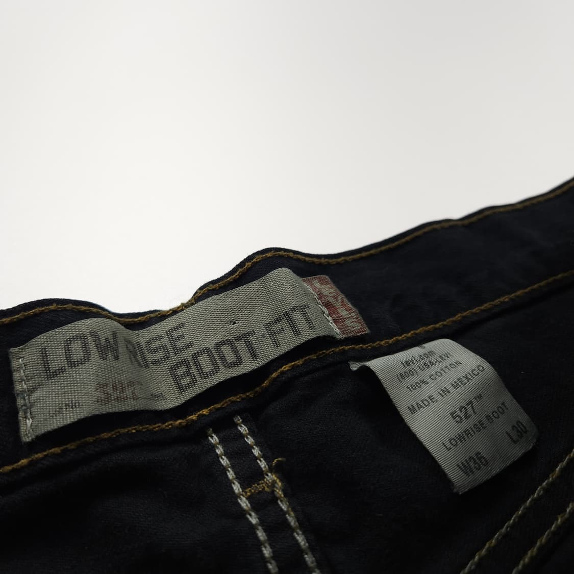 리바이스 527 로우 라이즈 부츠 흑청 팬츠 (XL) 상품이미지5