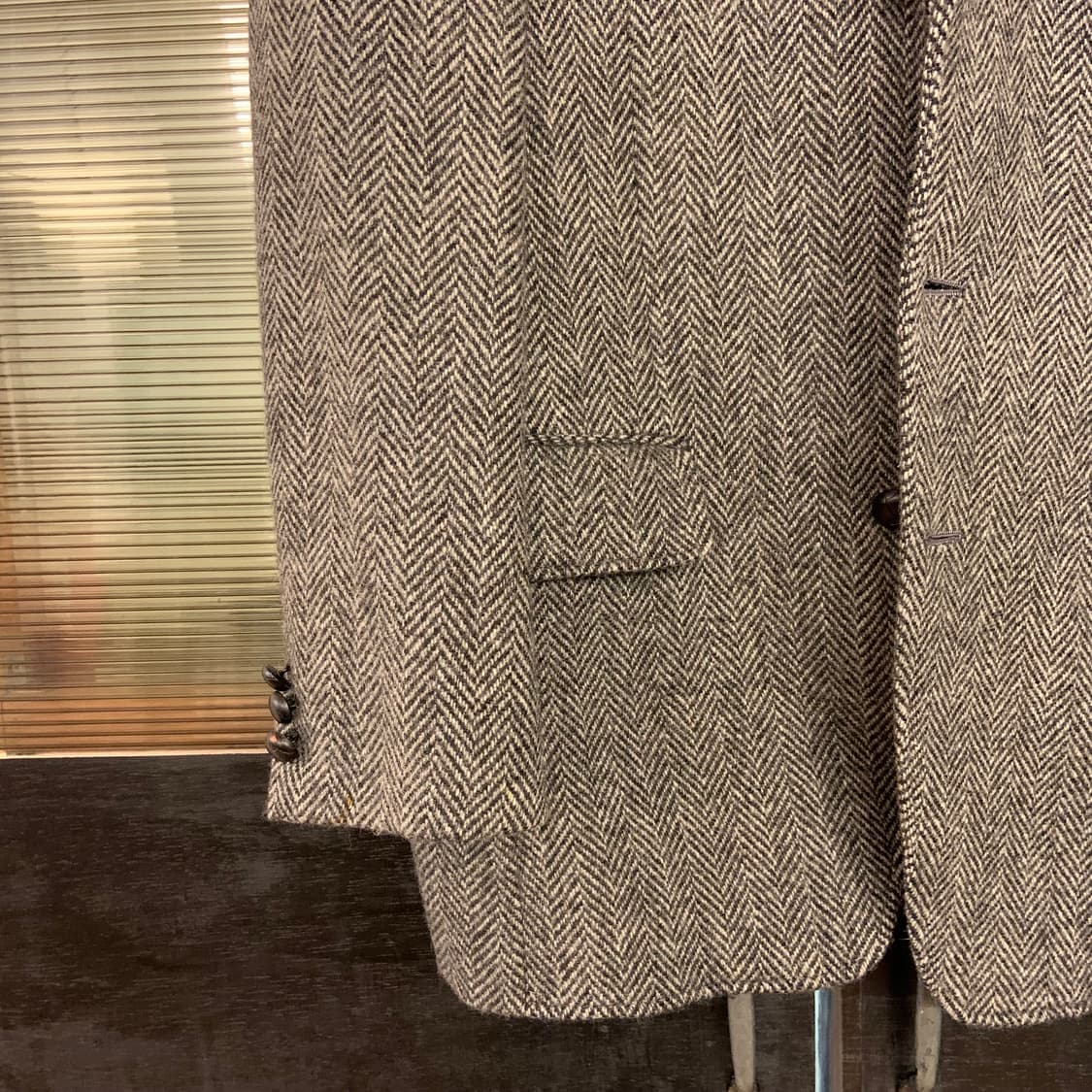 일본 빈티지 헤링본 투버튼자켓 상품이미지3