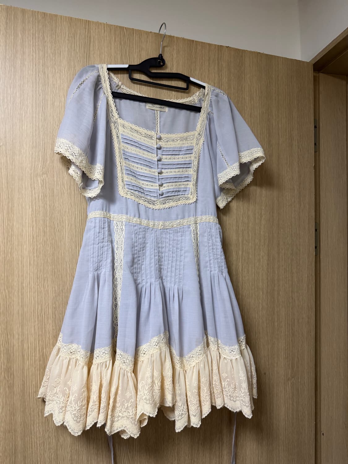 소라색 레이스 원피스 상품이미지1