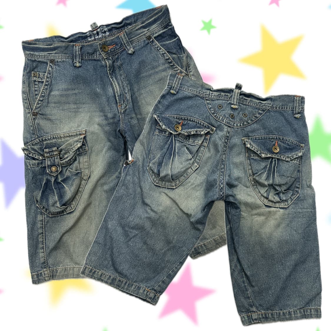 재팬 EDWIM 505 레귤러 스트레이트  7부 팬츠 빈티지 워싱 데님 상품이미지1