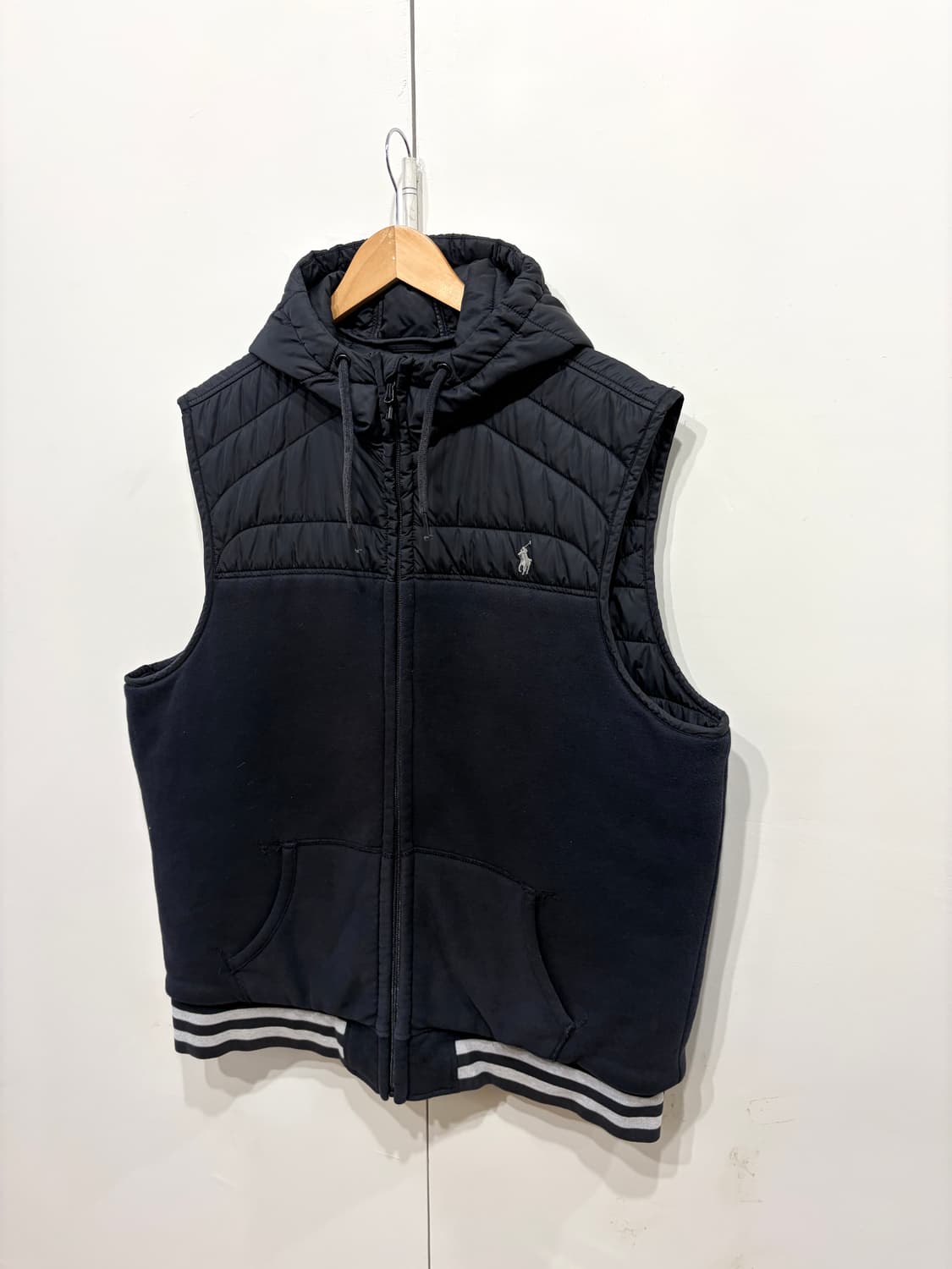 폴로 랄프로렌 코튼 후드 패딩 베스트 상품이미지2