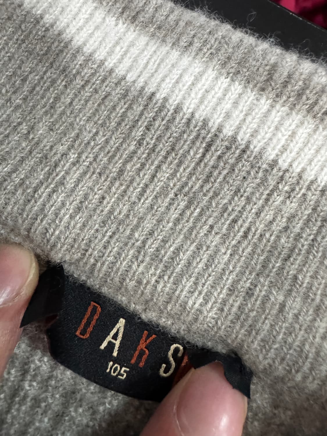 닥스 daks 22년도 와플 반집업 니트 XL 상품이미지3