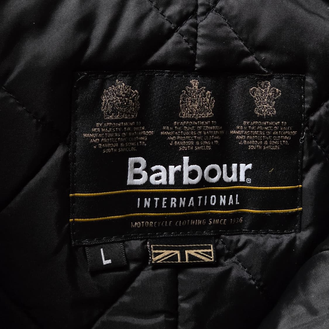 [L]바버 인터네셔널 듀크 왁스자켓+정품벳지 블랙 2회착 상품이미지5