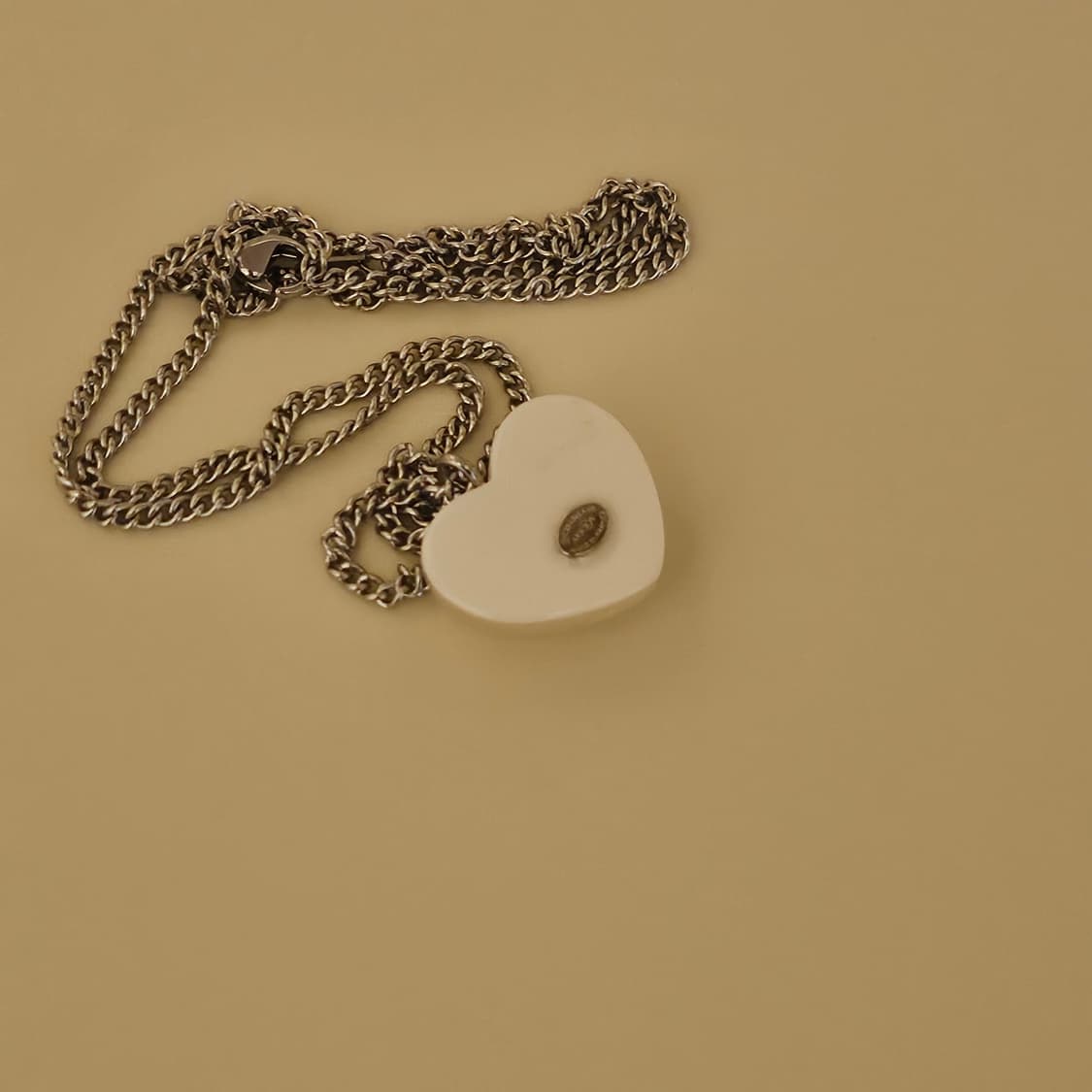 397 샤넬 빈티지 업사이클링 자개하트 목걸이 상품이미지4