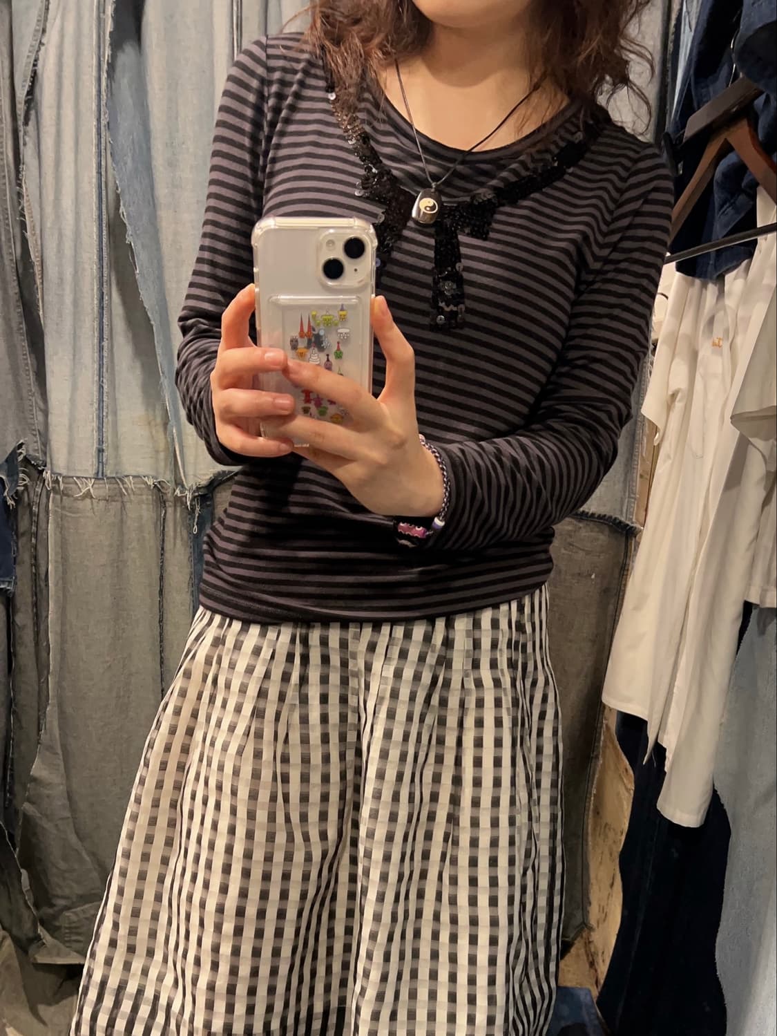 44-55 ) SONIA RYKIEL Spangle Stripe L/S 상품이미지2