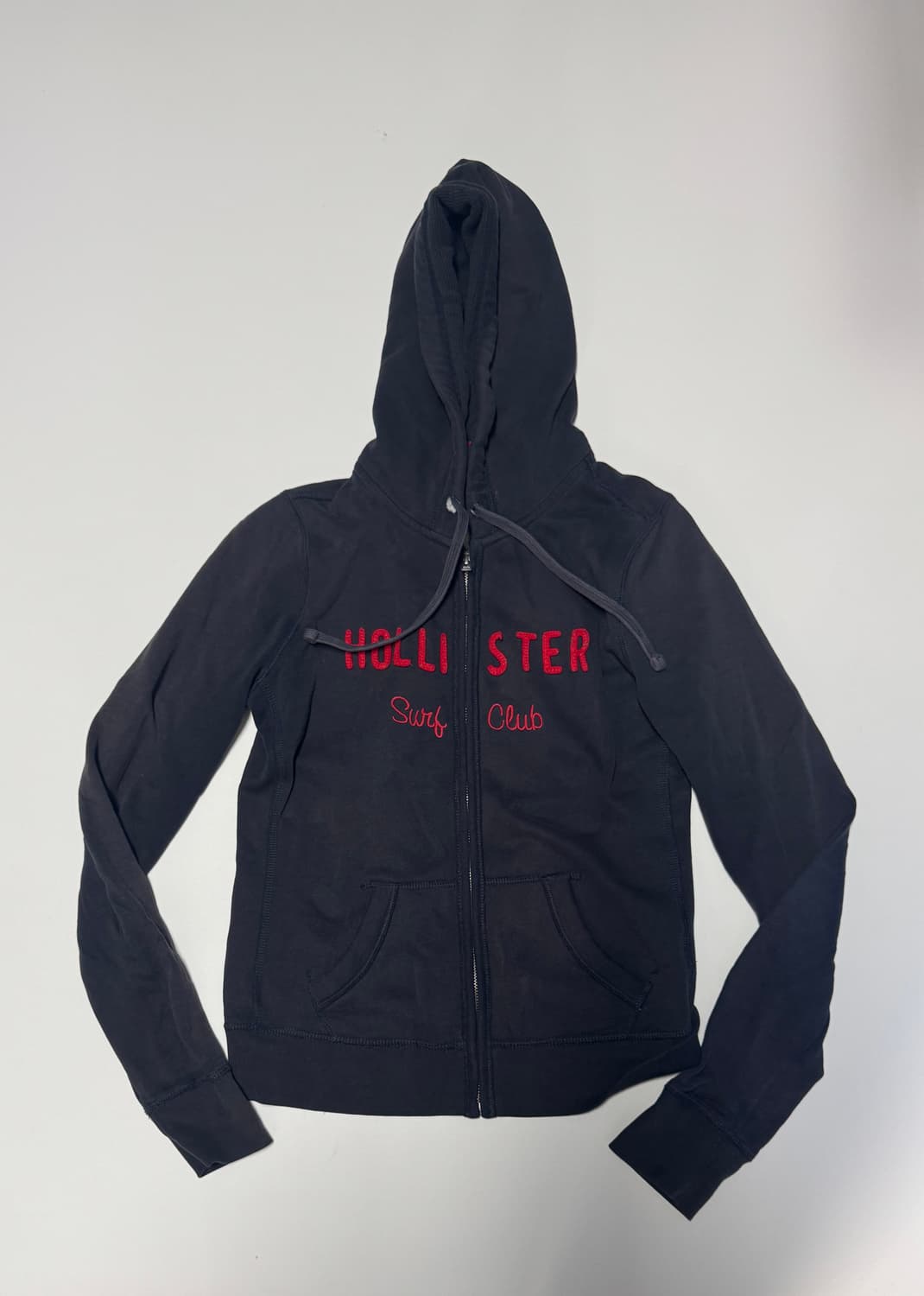 여성 홀리스터 서프 클럽 스펠로고 후드집업 네이비 상품이미지1