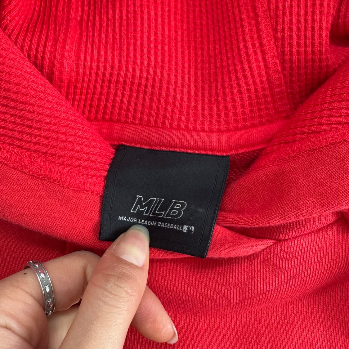 MLB 엠엘비 텍사스 로고 레드 후드티 상품이미지5