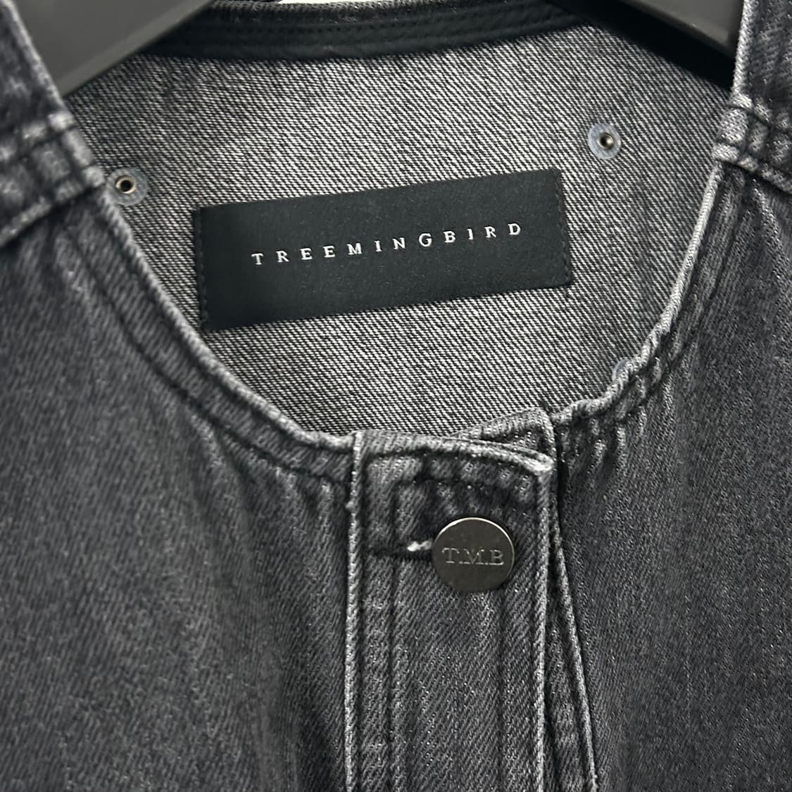 트리밍버드 원버튼 데님 셋업 자켓 상품이미지8