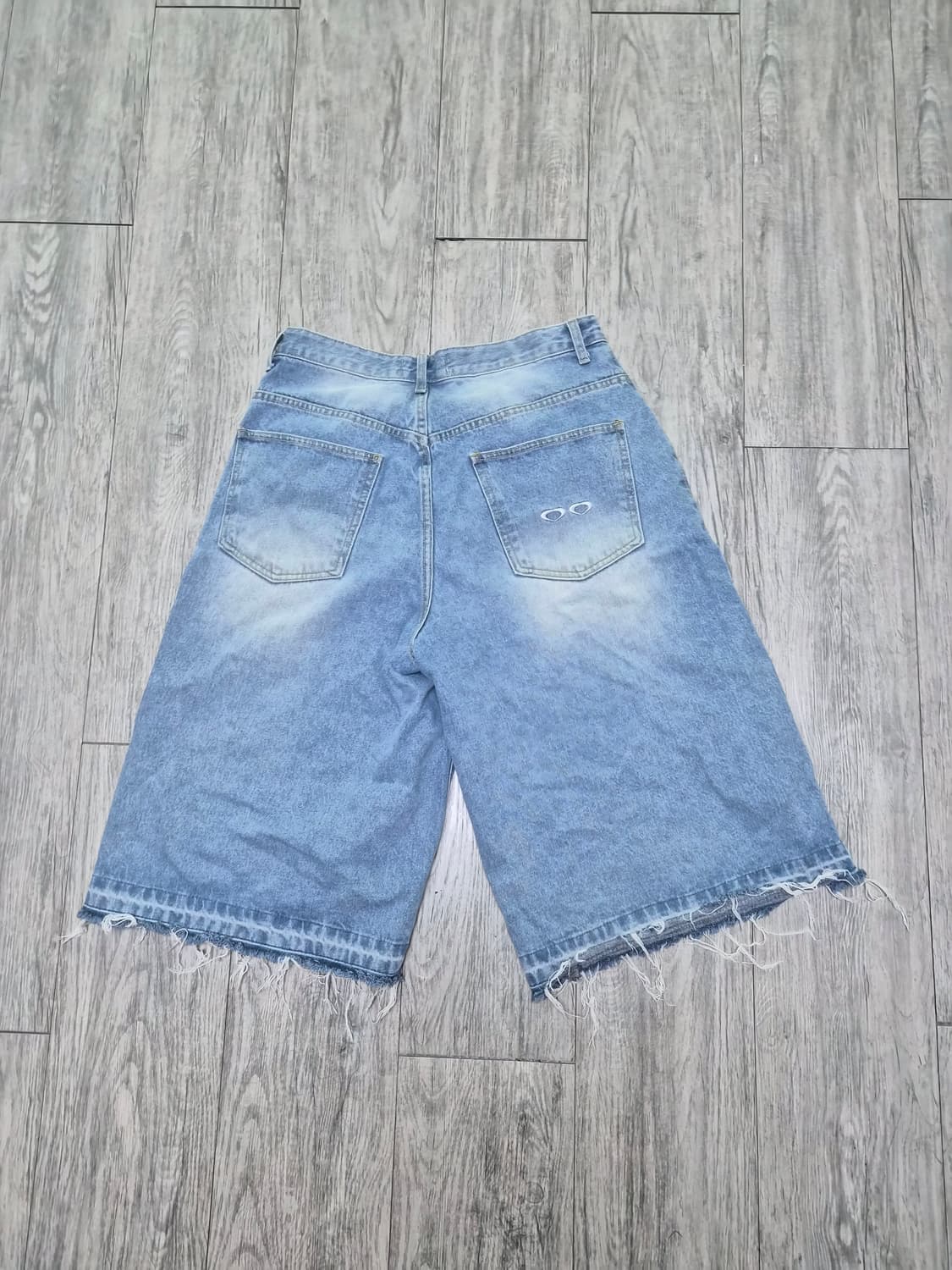 캣워싱 브러쉬 버뮤다 데님 팬츠[라이트블루] 상품이미지2