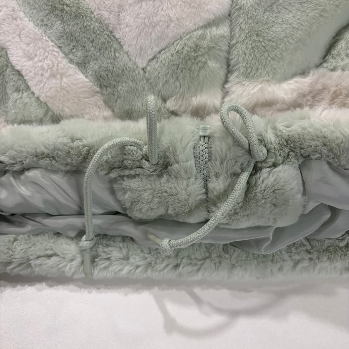 [2XL] 아디다스 빅로고 퍼 자켓 민트 화이트 B988 상품이미지7