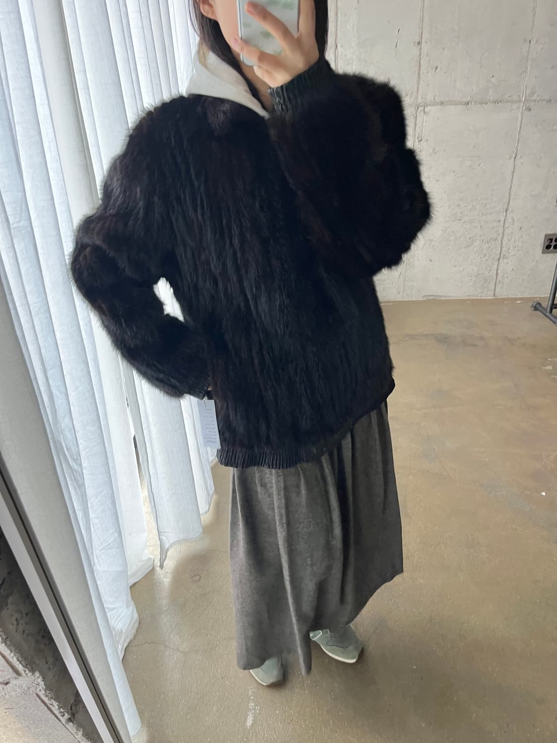 80s genuine mink 천연 밍크 봄버 자켓 상품이미지2