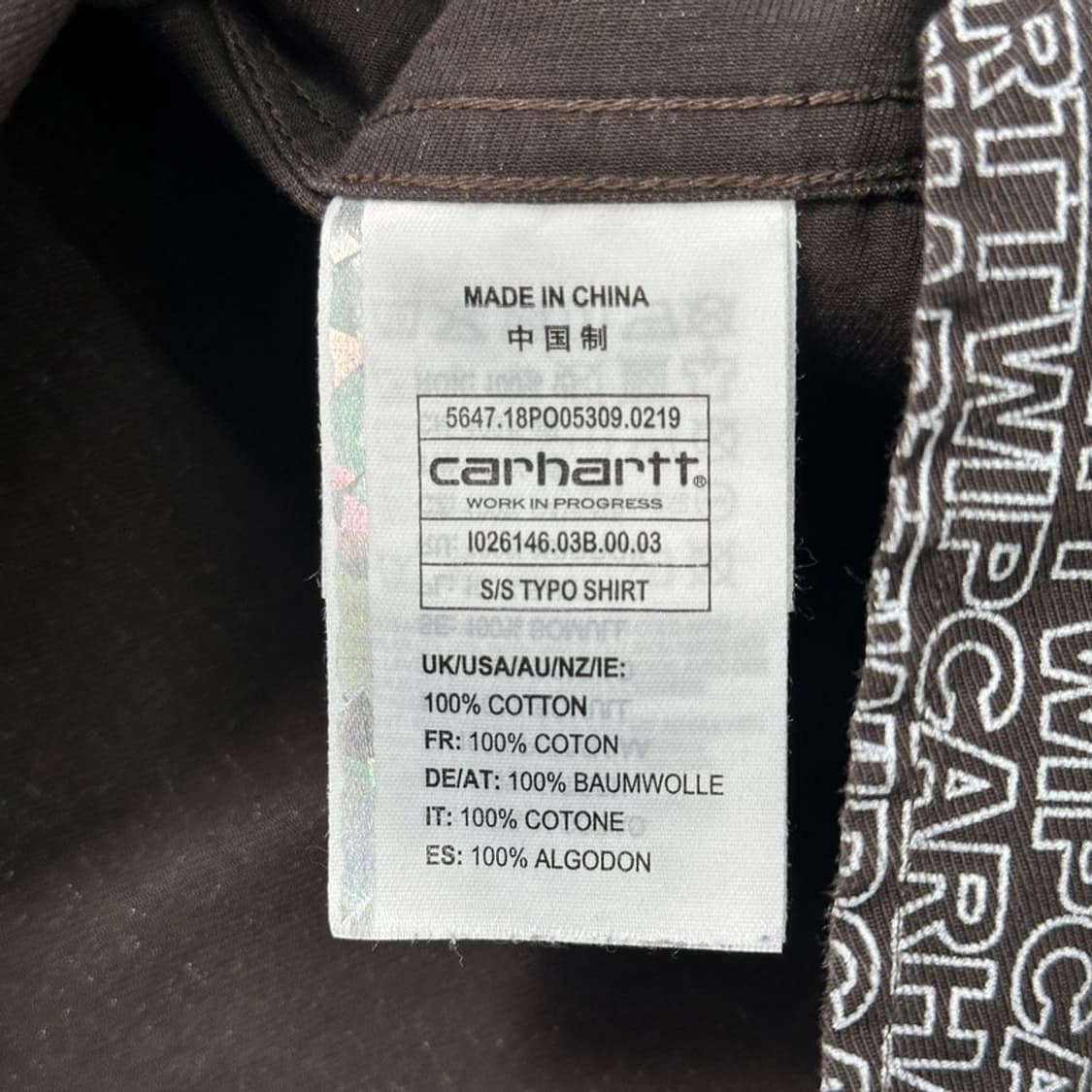 CARHARTT 로고 레터링 패턴 반팔 셔츠 M 상품이미지9