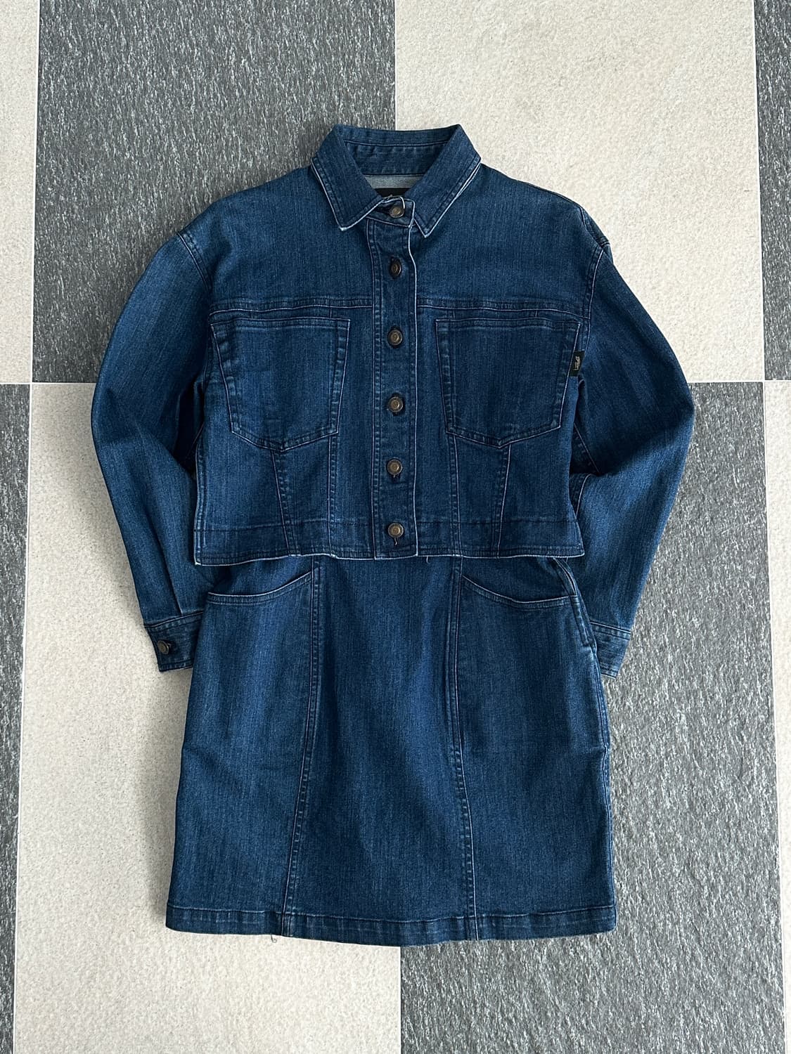 스투시 월드투어 데님 원피스 상품이미지2