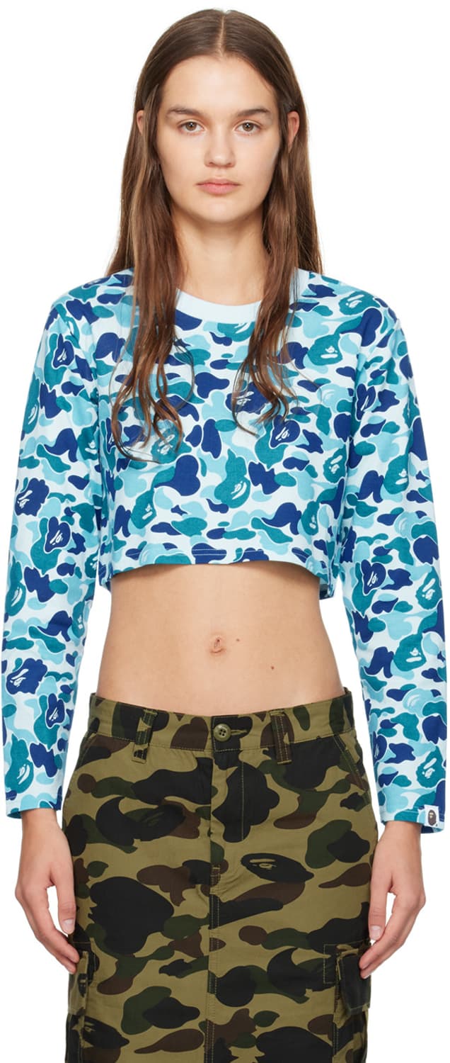 블루 ABC 카모 롱 슬리브 티셔츠 cams 상품이미지1