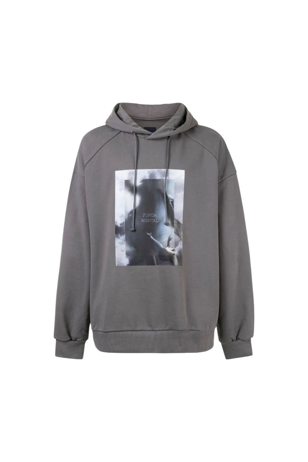 준지 20FW 엠브로이더리 레터링 절개 후드티 상품이미지1