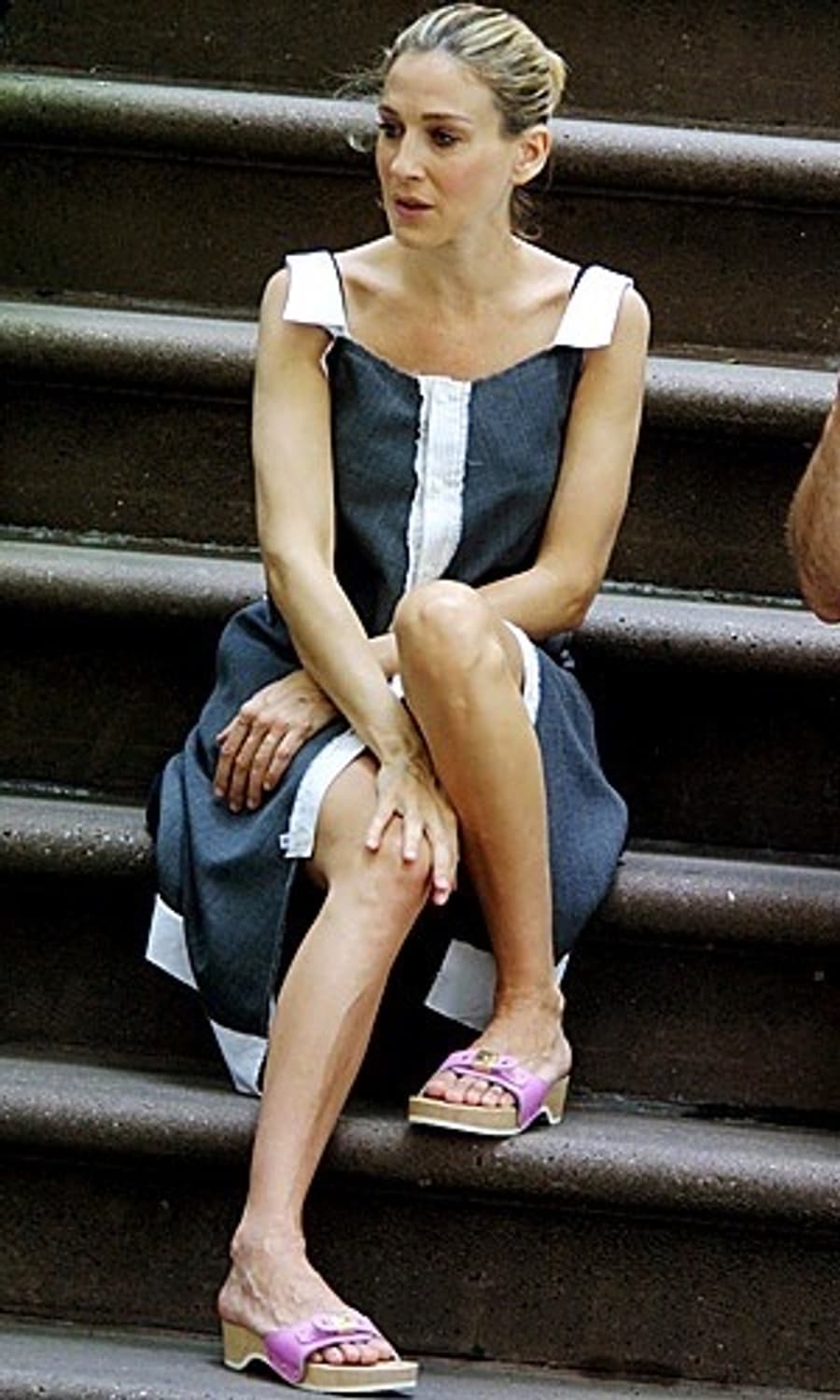 Y2K 2000s 닥터숄X얼반아웃피터스 우든힐 슬라이드 투명 샌들 빈티지 상품이미지7