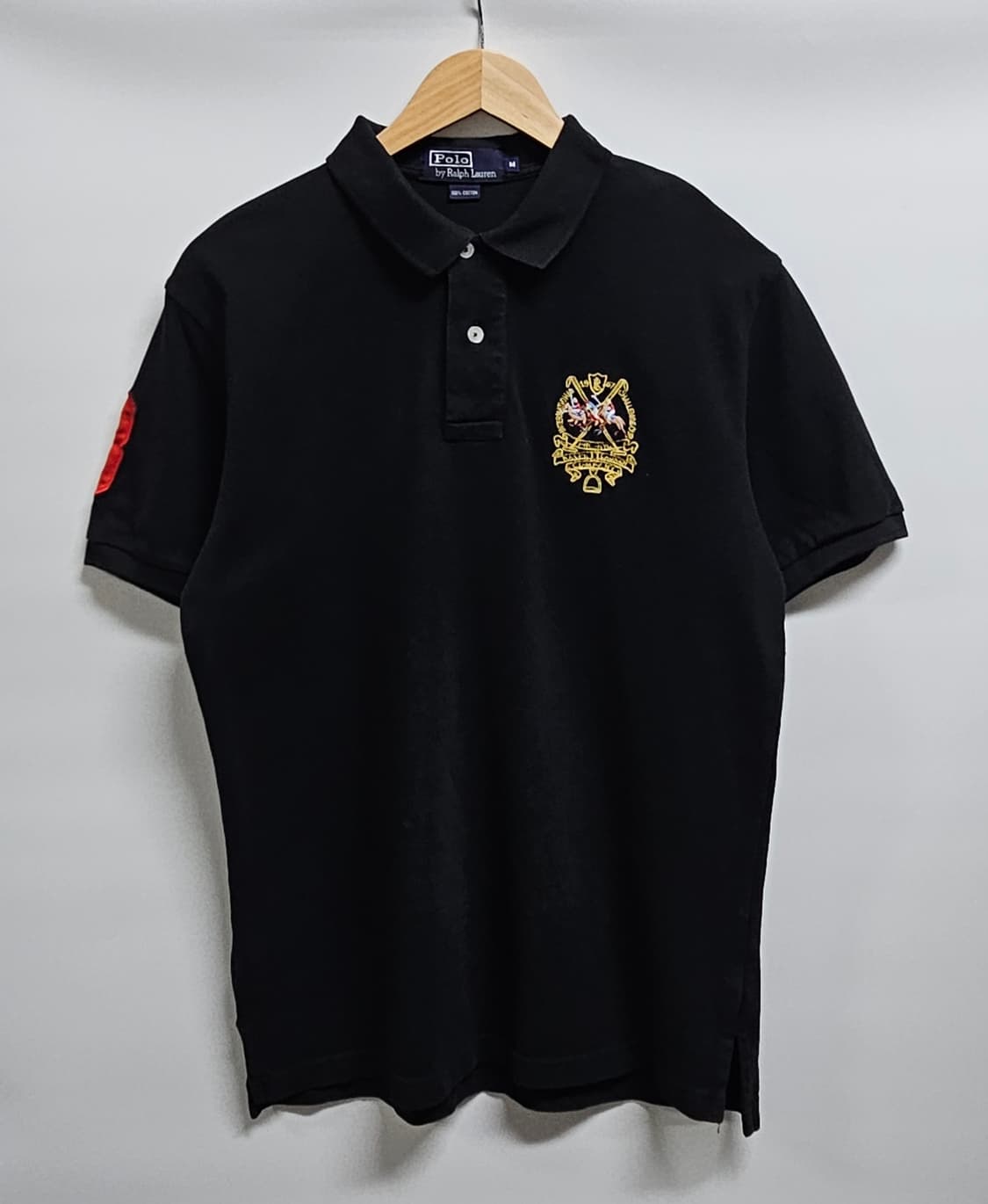 폴로랄프로렌 블랙 반팔카라티 커스텀로고 M 상품이미지1