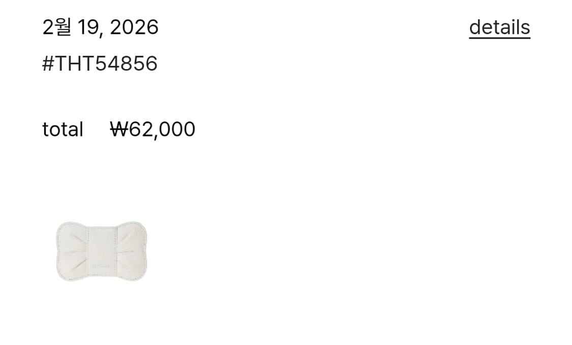 threetimes 쓰리타임즈 쓰탐 보우 카드지갑 화이트 상품이미지2