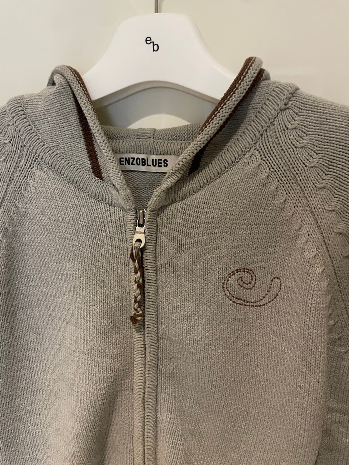 엔조블루스 니트 후드집업 상품이미지5
