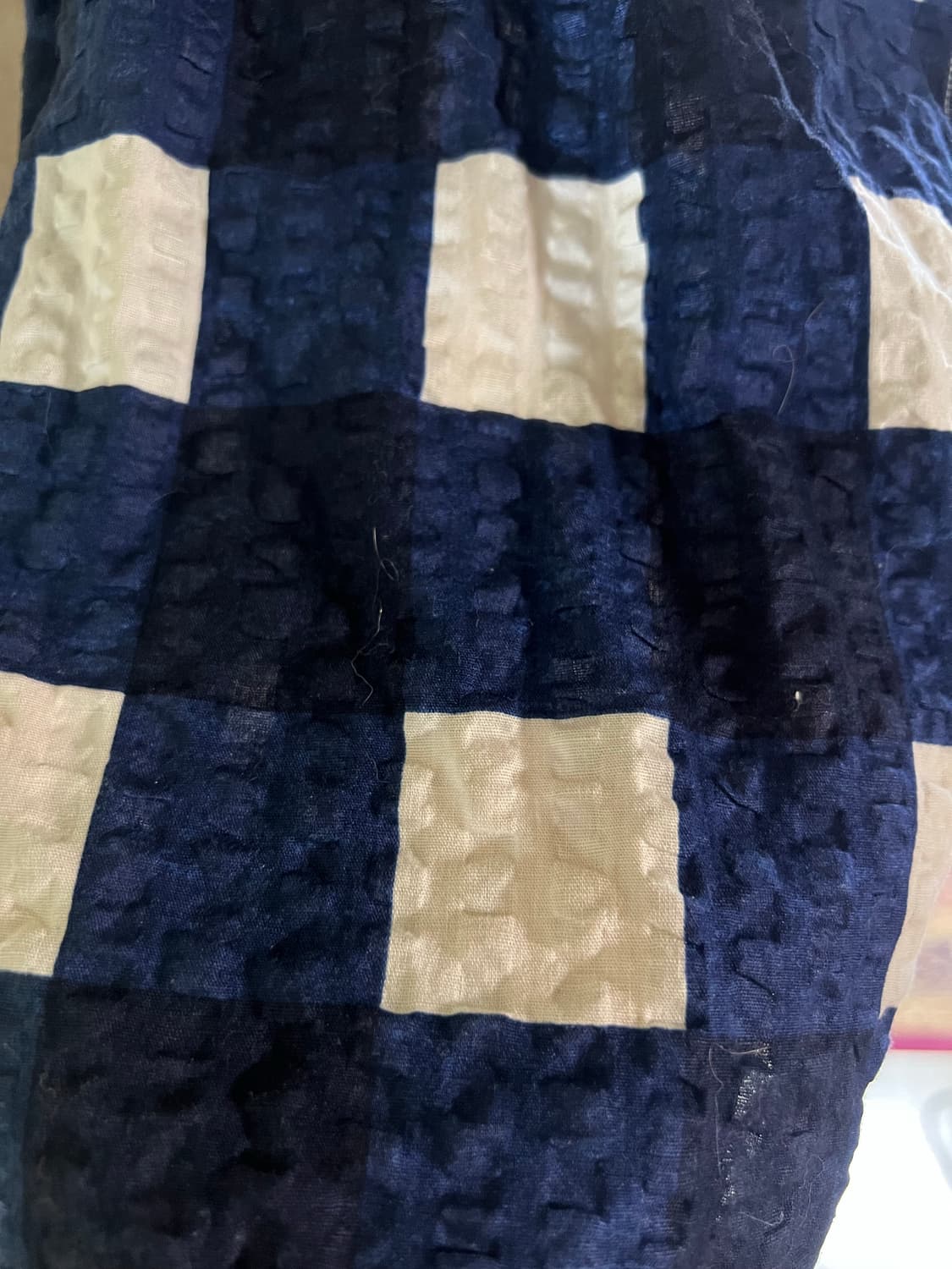 빈티지 블루 체크 반팔 셔츠  상품이미지5