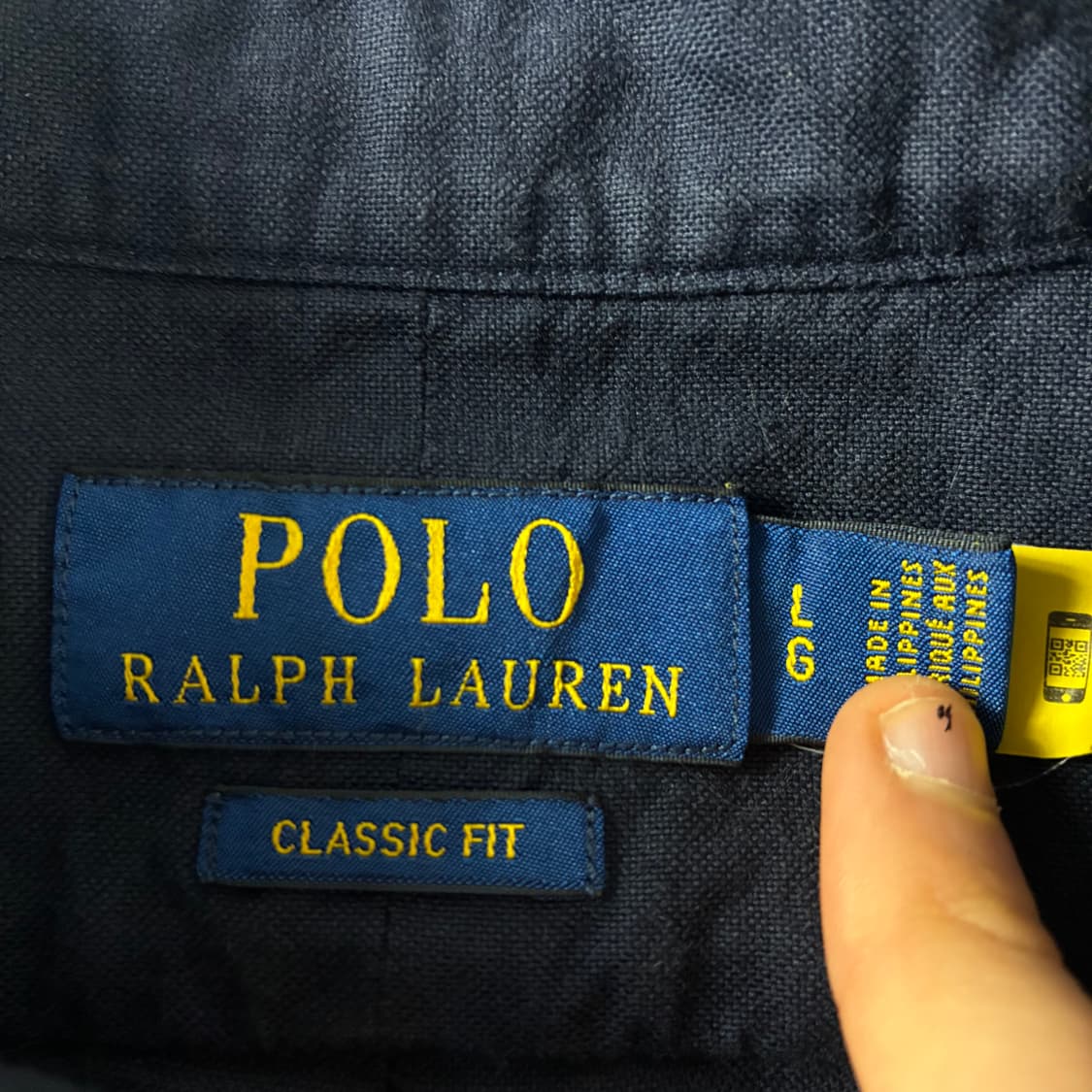 Polo  폴로 랄프로렌 신형 자수 코튼 네이비 셔츠  상품이미지4