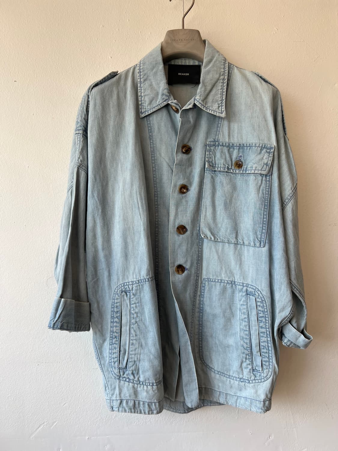비이커 BEAKER 여성 연청 가오리핏데님셔츠 셔츠자켓 상품이미지2