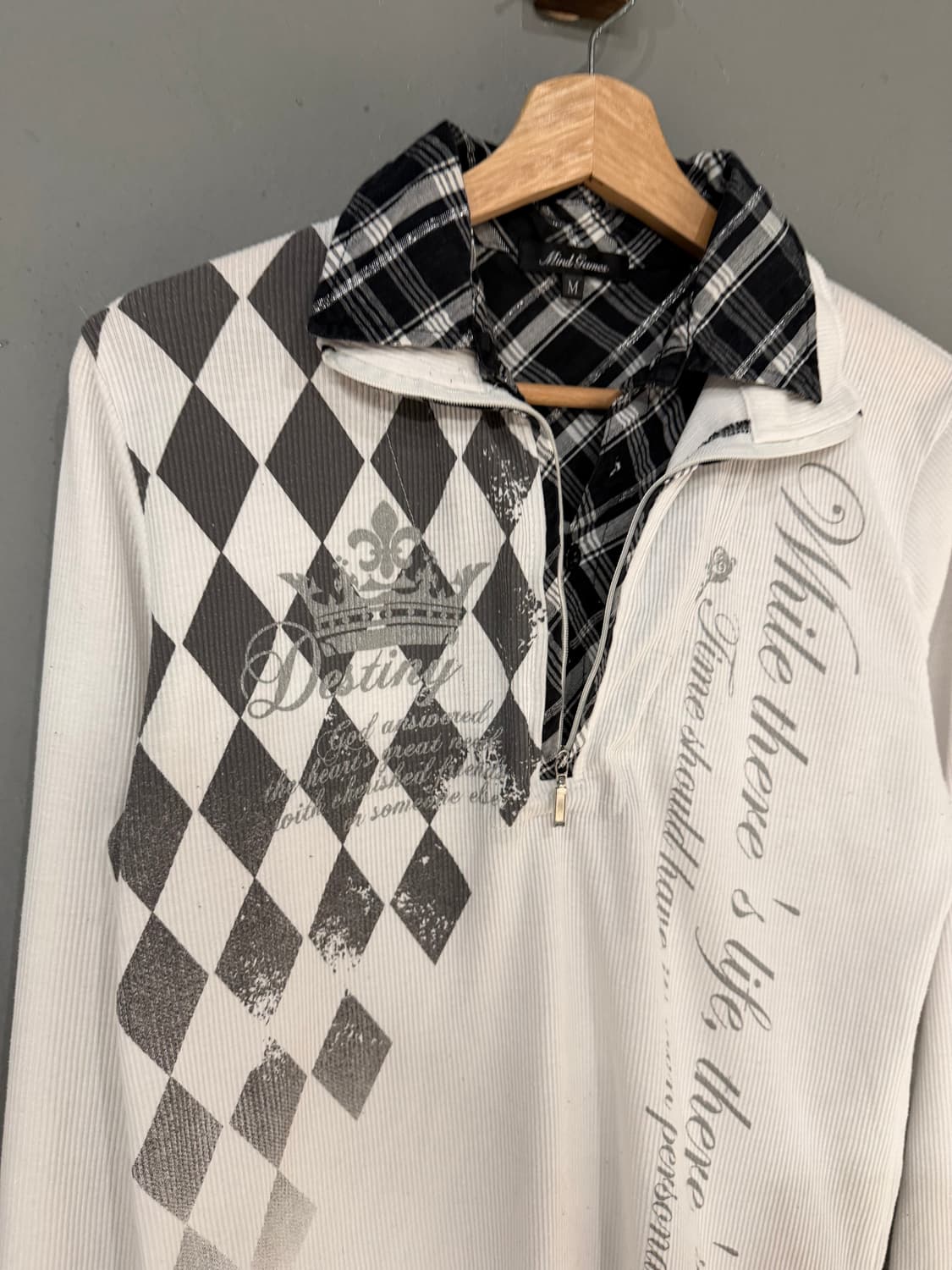 layered collar detail printing sleeve 상품이미지9