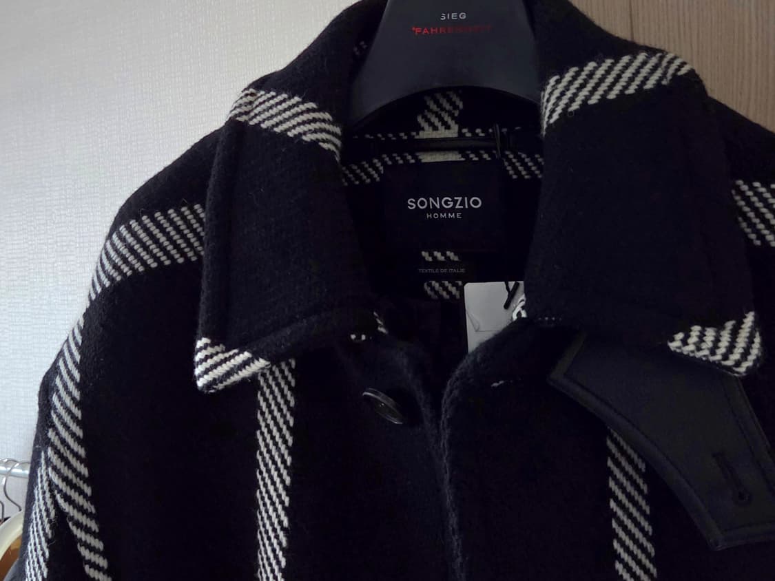 [정품] 송지오옴므 트위드 소재 남성 코트 46 (실측 105~107) 상품이미지4