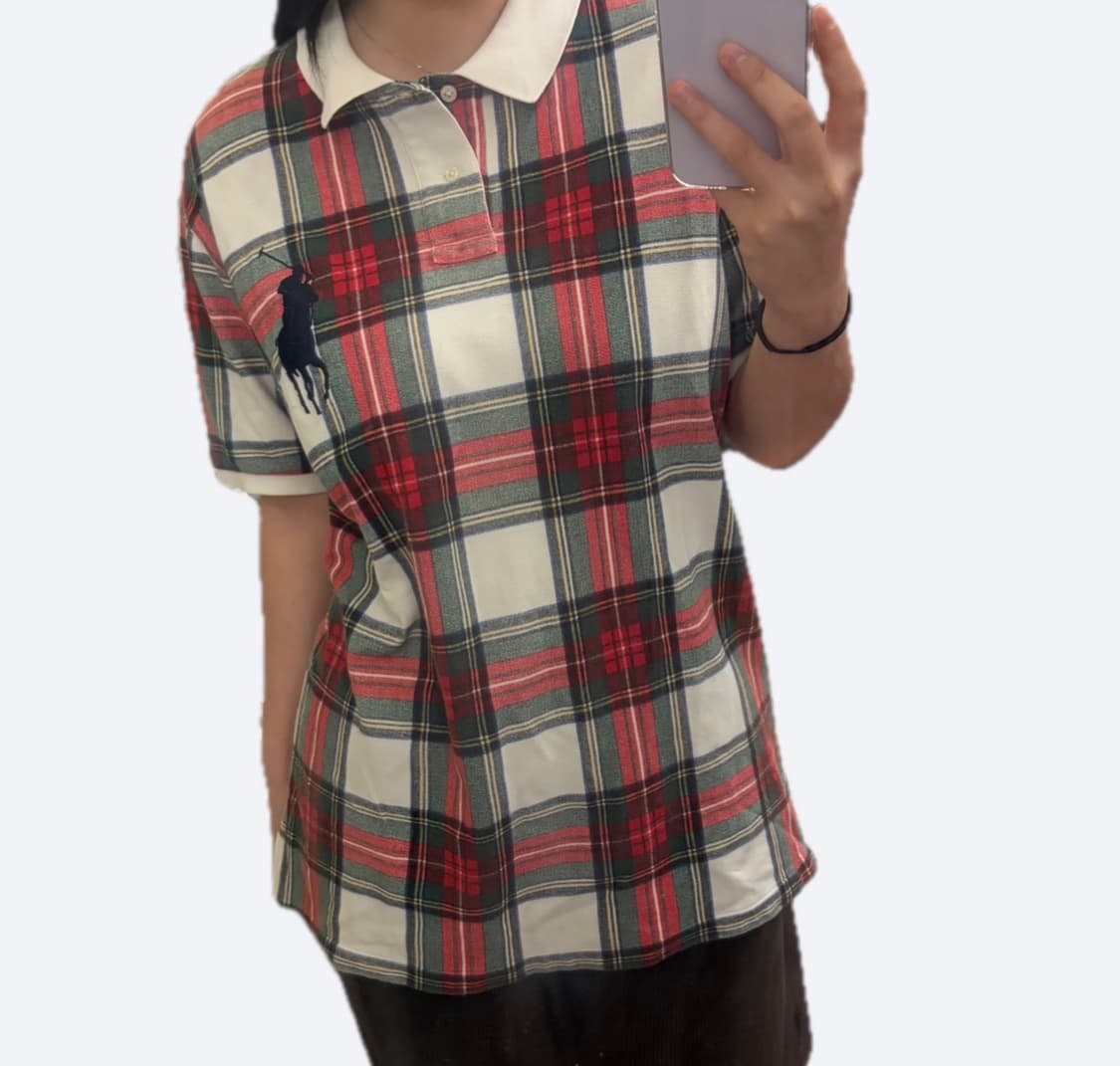 ✨폴로 랄프로렌 빅포니 체크 타탄 PK 카라티✨ 상품이미지2