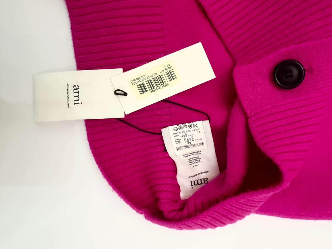 AMI 아미 드 코르 오버사이즈 인타르시아 빅 로고 가디건 상품이미지7