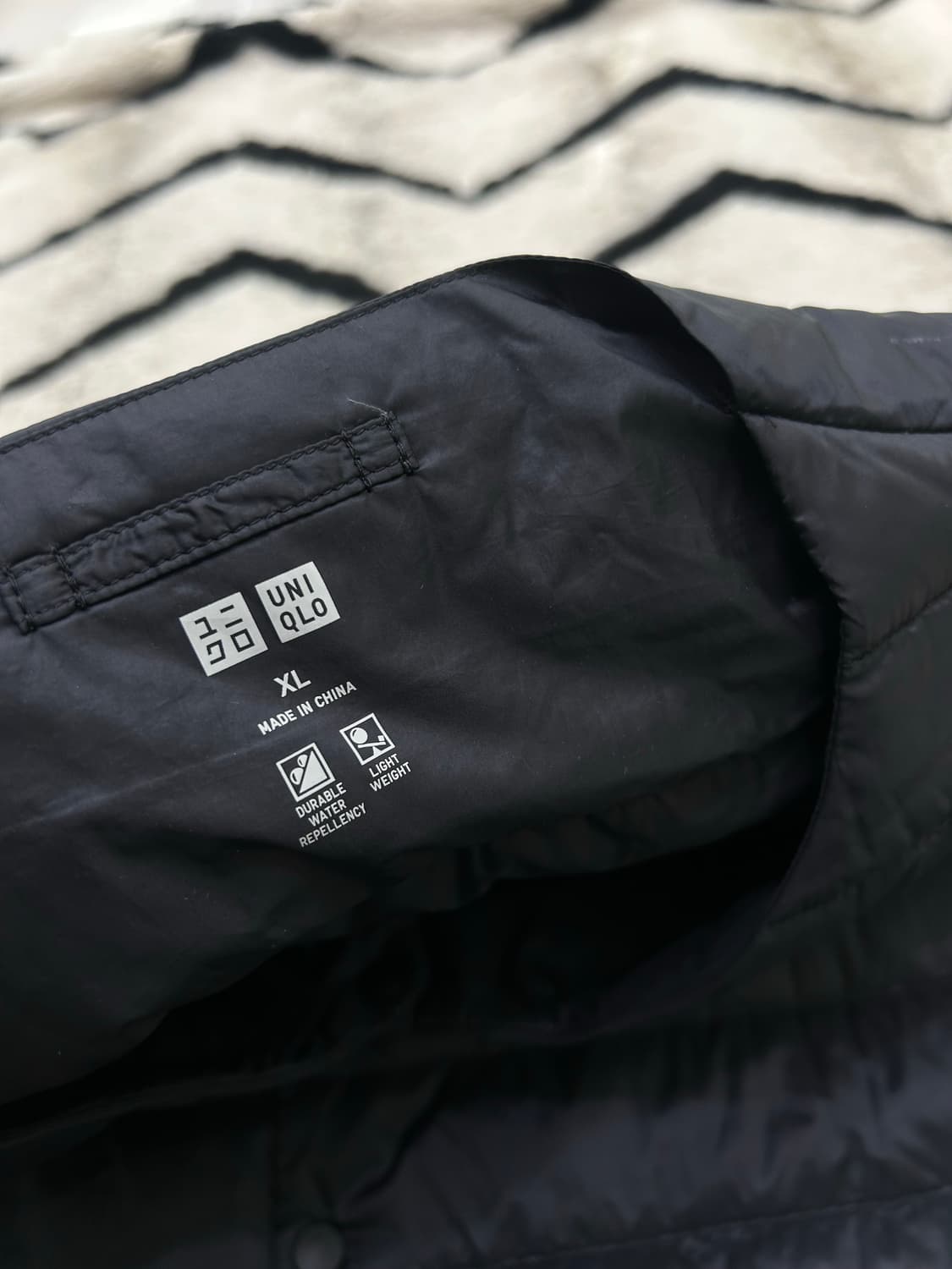 [XL]유니클로 경량 베스트/블랙 상품이미지3