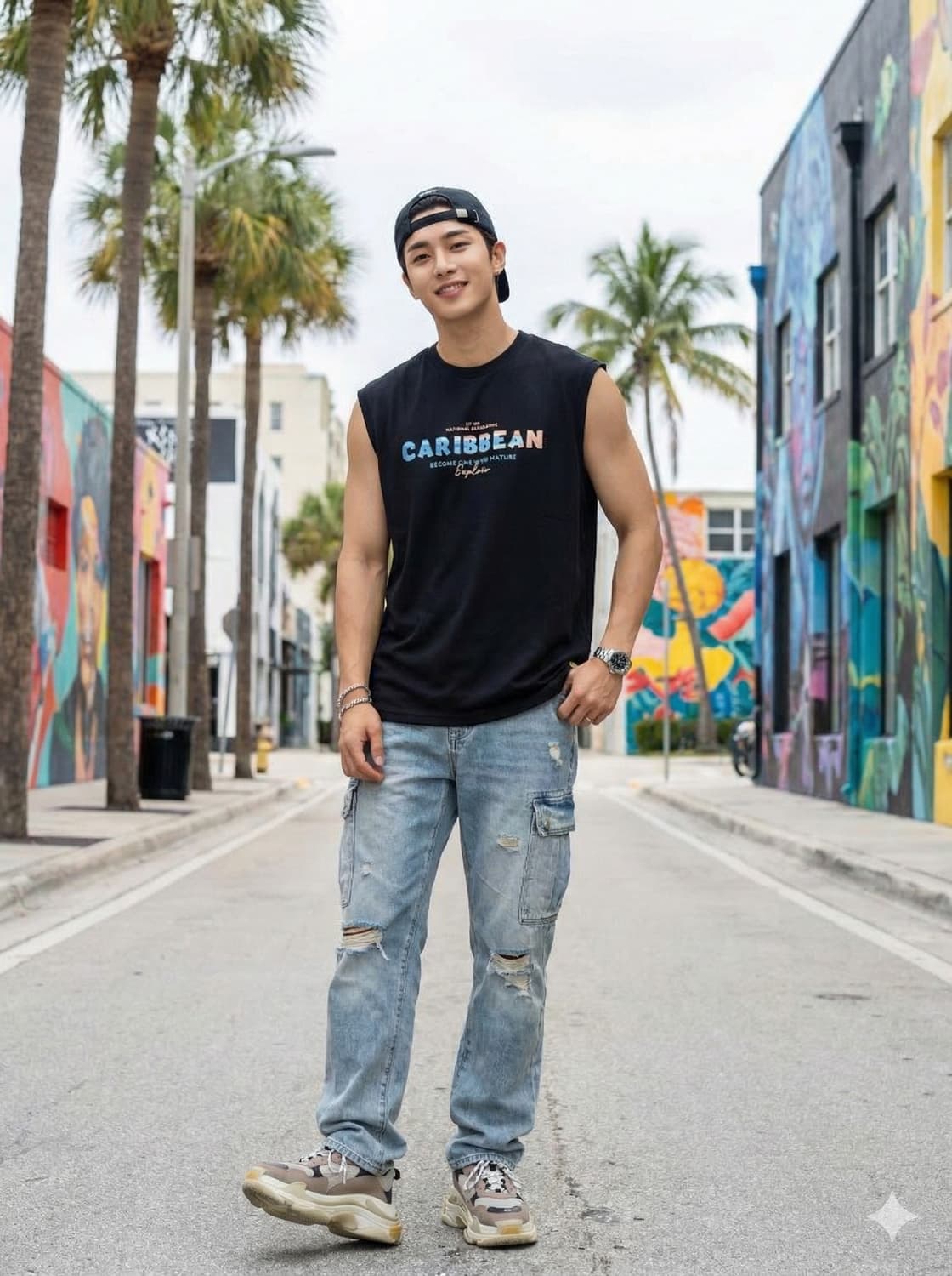 내셔널지오그래픽 캐리비안&MUSA 그래픽 슬리브리스 상품이미지1