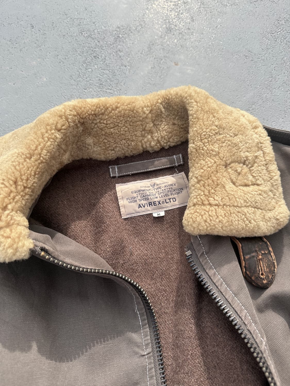 아비렉스 B-10 무스탕 밀리터리 플라이트 자켓 M 상품이미지2