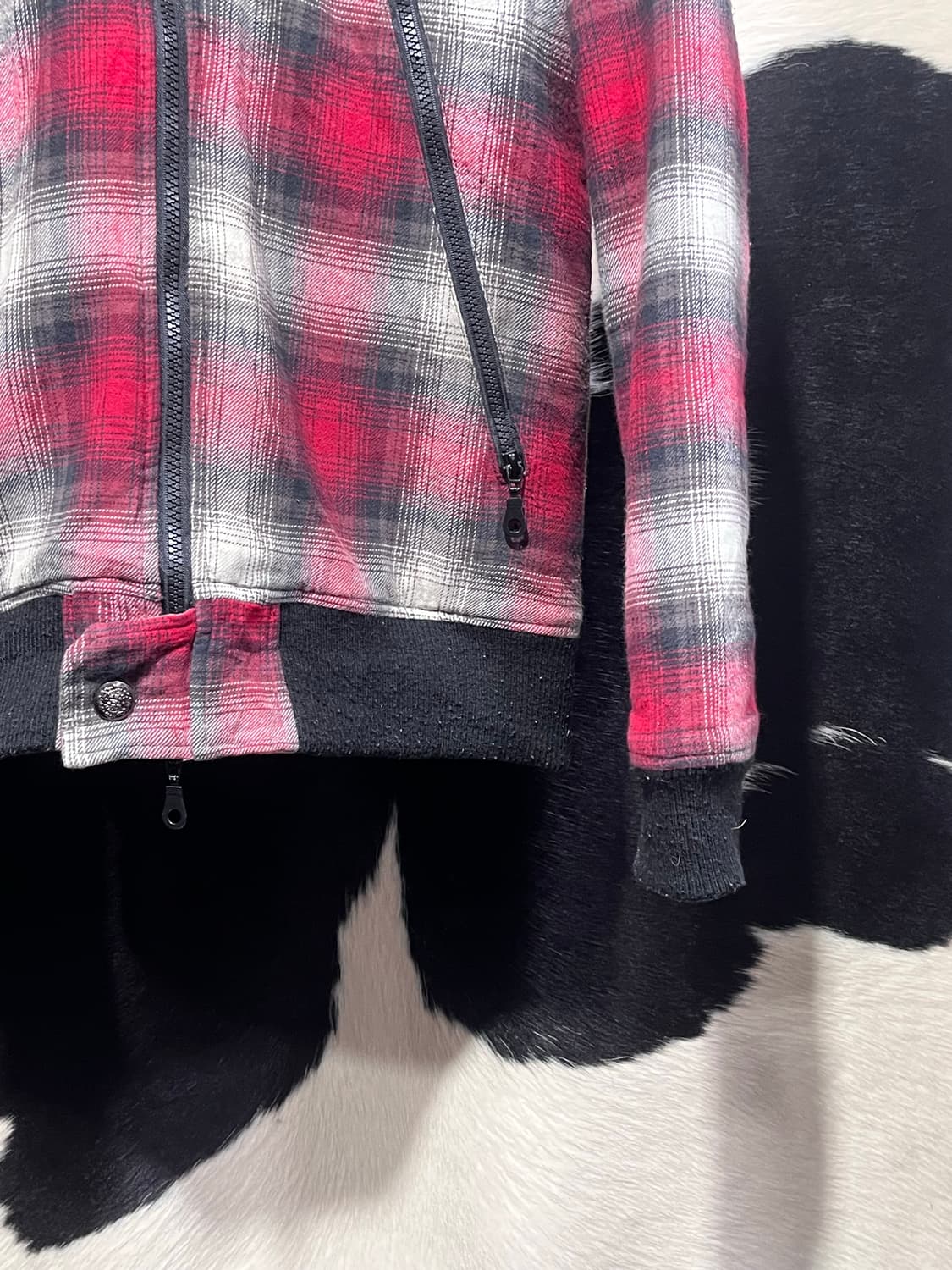 인더아틱 체크패턴 투웨이 후드집업 상품이미지6