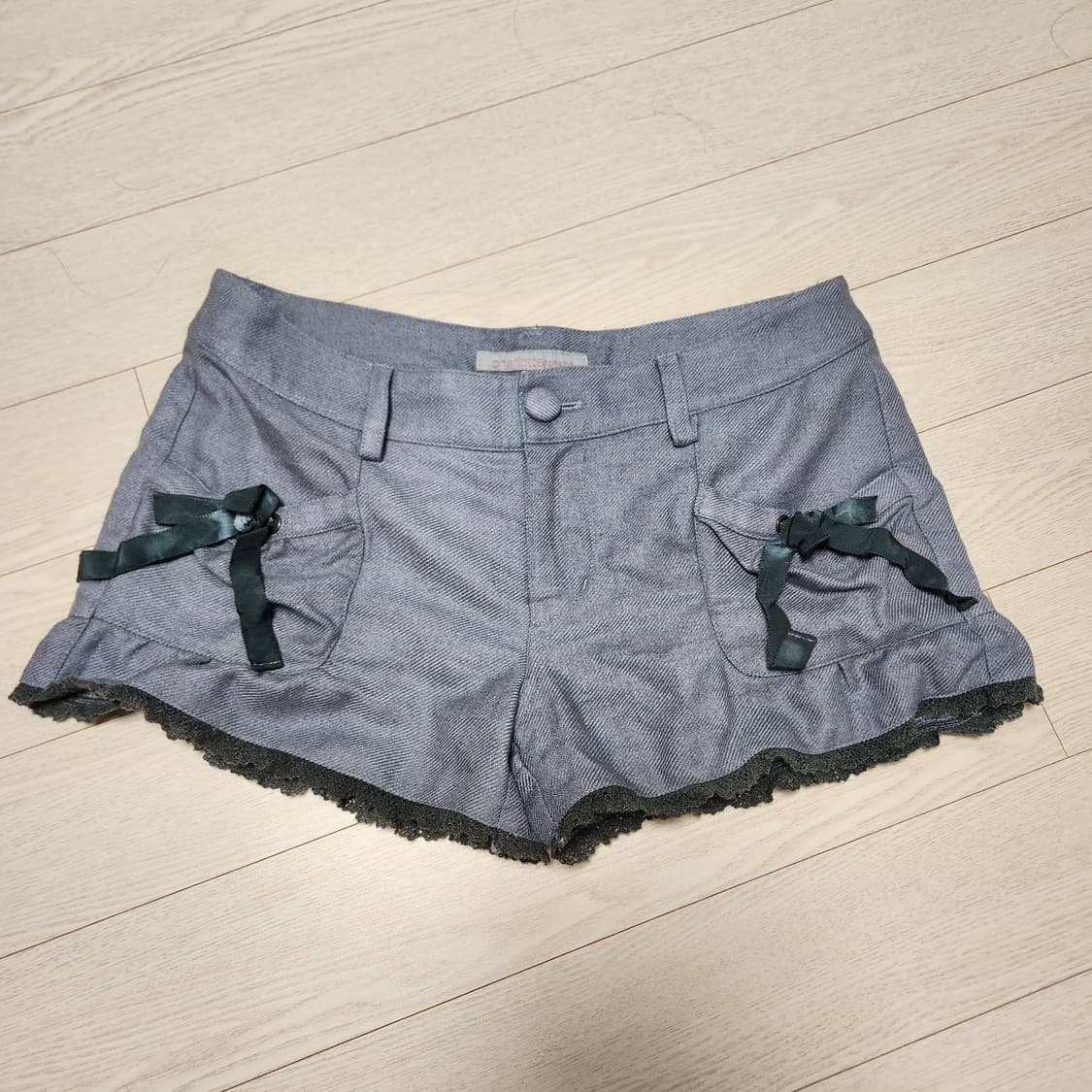 옷장정리겸 할인중 갸루 오네갸루 리본 레이스 프릴 반바지 상품이미지1