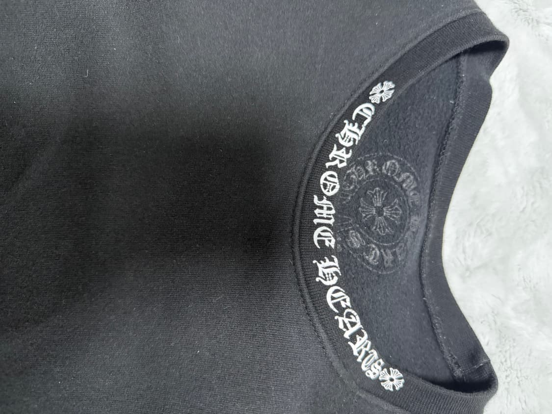 크롬하츠 로고 크루넥 블랙 스웨트셔츠XL 상품이미지3