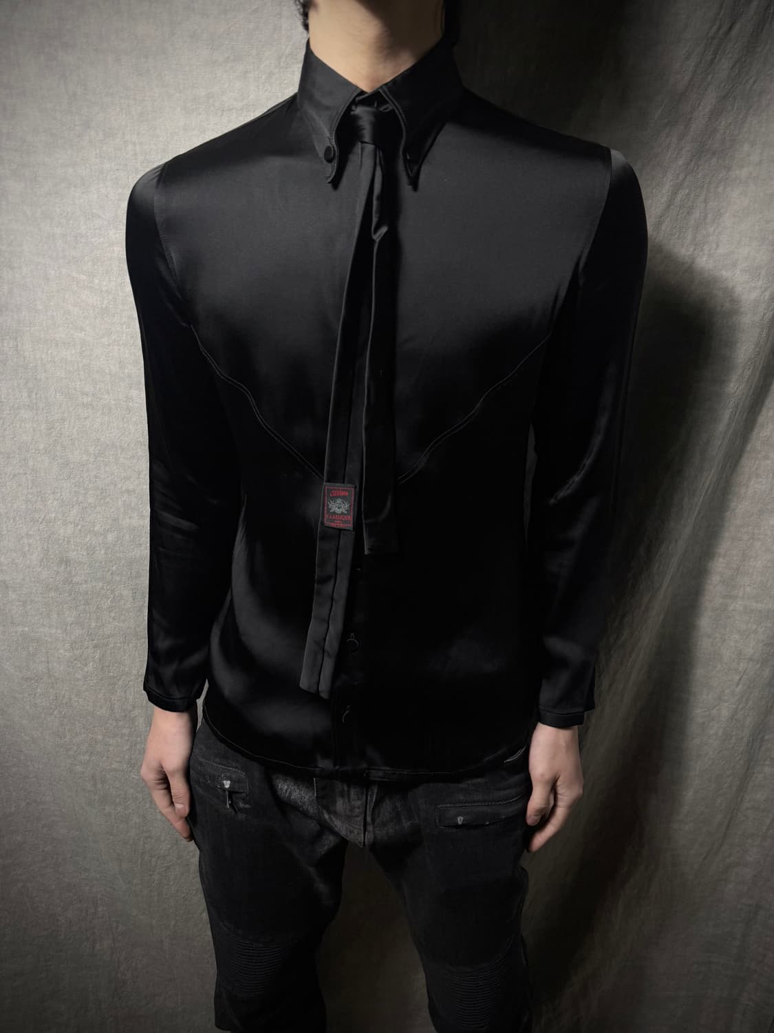 JPG 02SS Classique The Tie Satin Shirt 상품이미지2