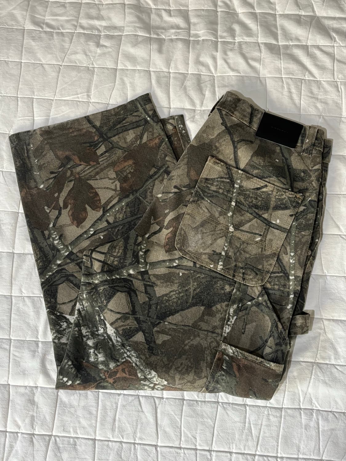 리얼트리 카모 더블니 카펜더 팬츠 M사이즈 바지(칼하트,스투시,슈프림) 상품이미지1