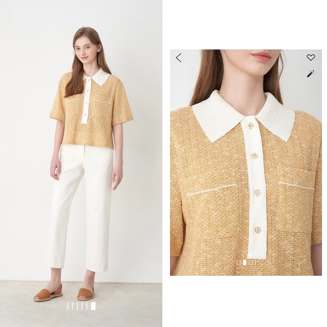 SJSJ 22 크로셰 니트 카라 탑 (MD) 상품이미지1