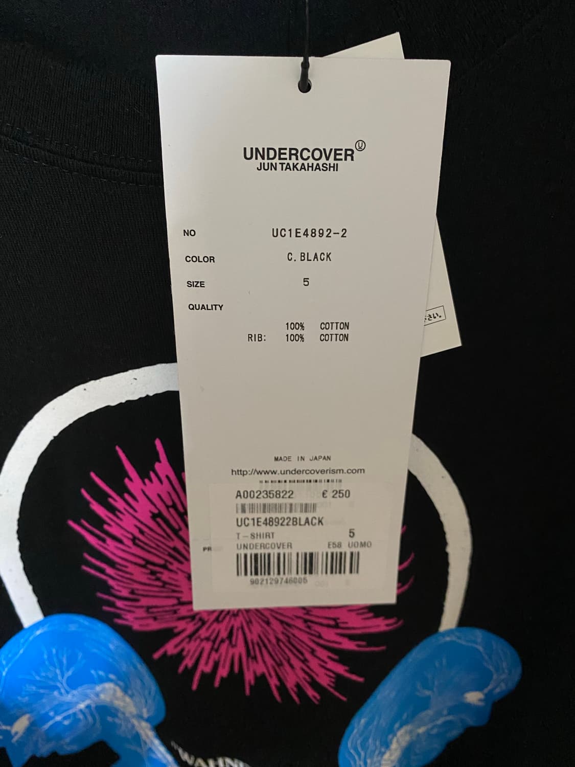 [5 사이즈] 언더커버 레코드 클라우스 (klaus) 긴팔 티셔츠 블랙 상품이미지5